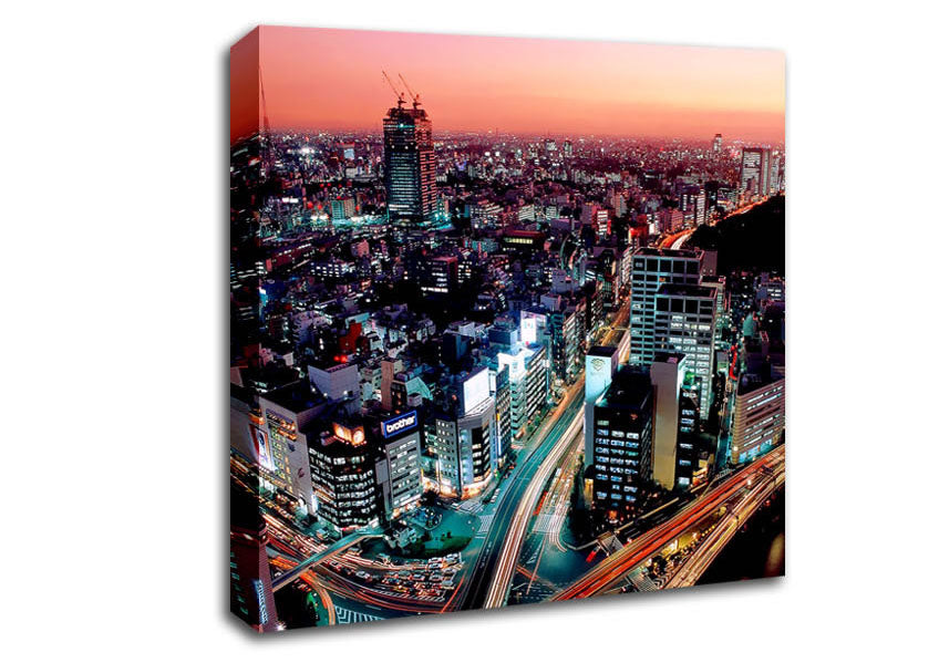 Rush Hour Through The City Canvas Wall Art