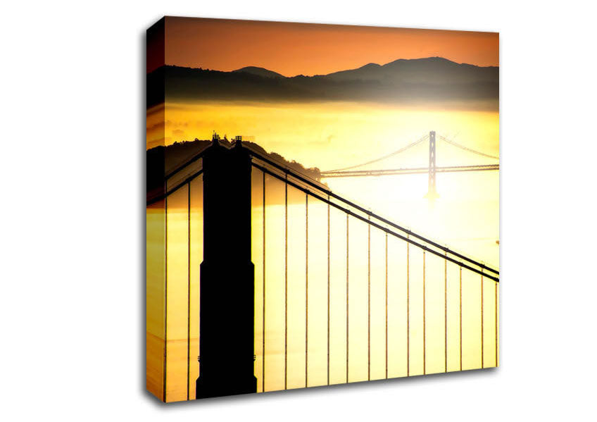 Sunrise Over San Francisco Bay Canvas Wall Art