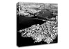 Sydney Harbour Bridge Ariel View B n W Canvas Wall Art