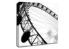 The London Eye Black And White Canvas Wall Art