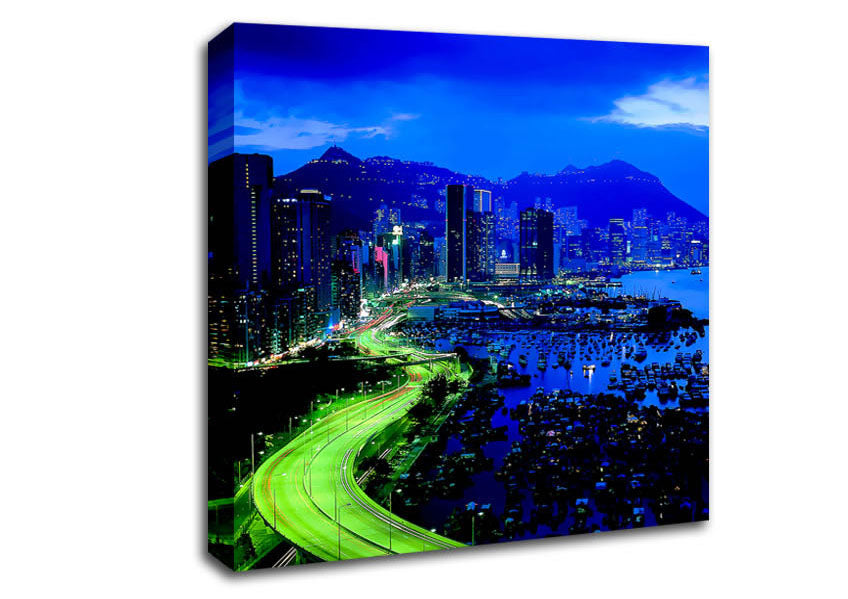 Tokyo Blues Canvas Wall Art