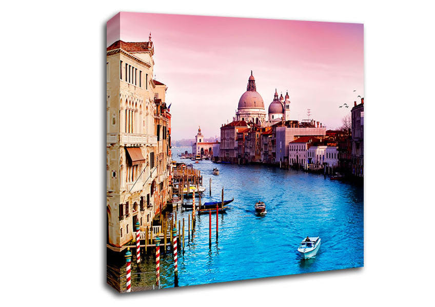 Venice On The River Canvas Wall Art