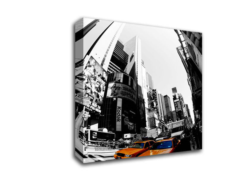 Yellow Cab Duo On 5Th Avenue Canvas Wall Art