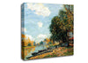 Sisley Moret On The Banks Of The River Loing Canvas Wall Art