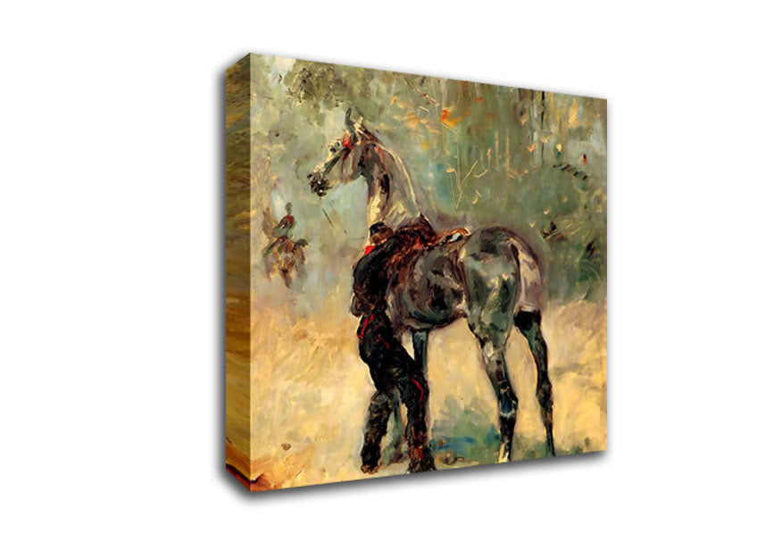 Toulouse Lautrec Artilleryman And His Horse Canvas Wall Art