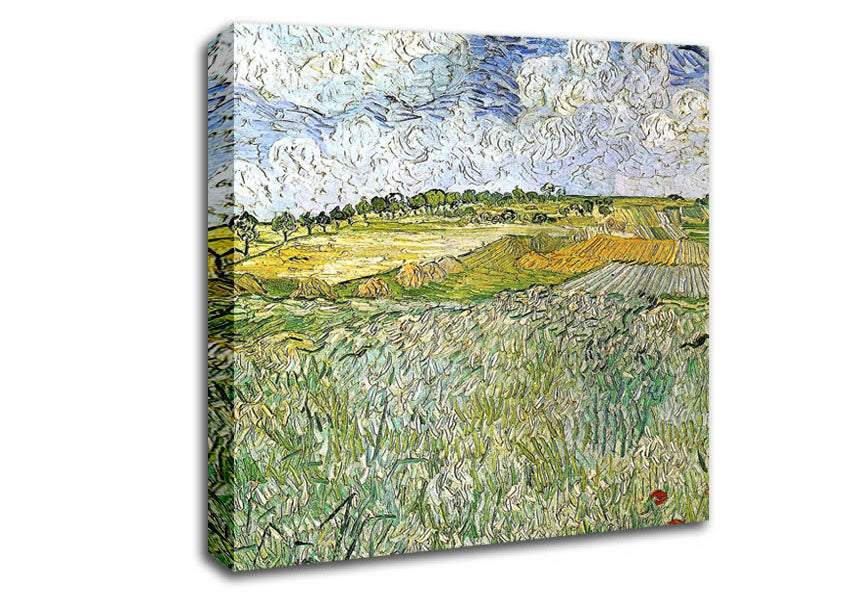 Van Gogh Auvers With Rain Clouds Canvas Wall Art