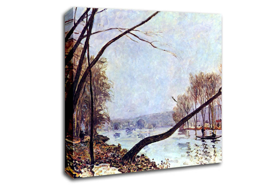 Sisley Bank Of The Seine In Autumn Canvas Wall Art