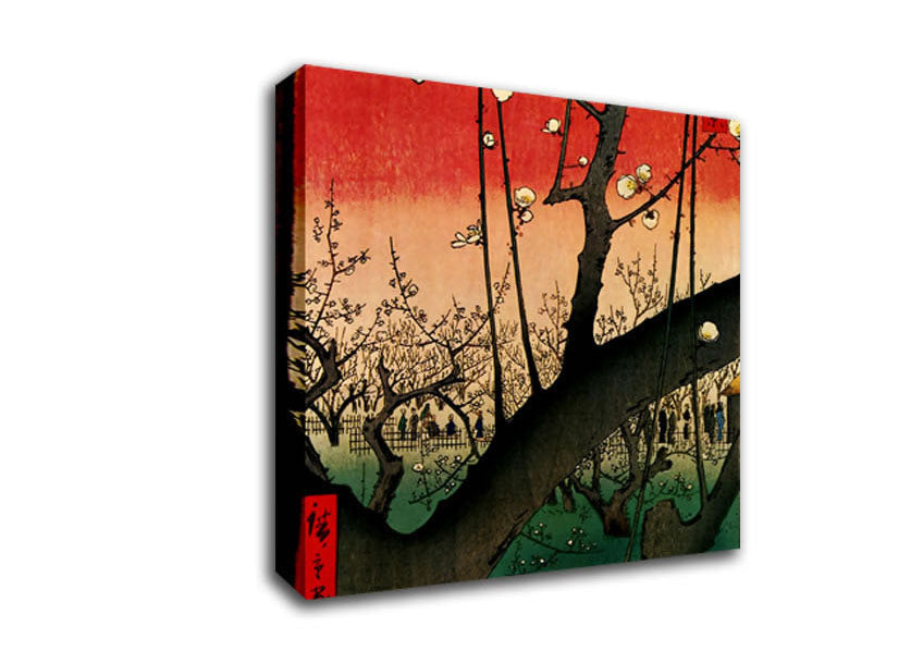 Hiroshige Blooming Trees Canvas Wall Art