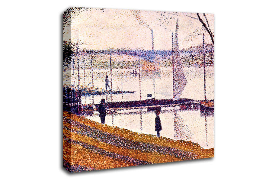 Seurat Bridge Of Courbevoie Canvas Wall Art