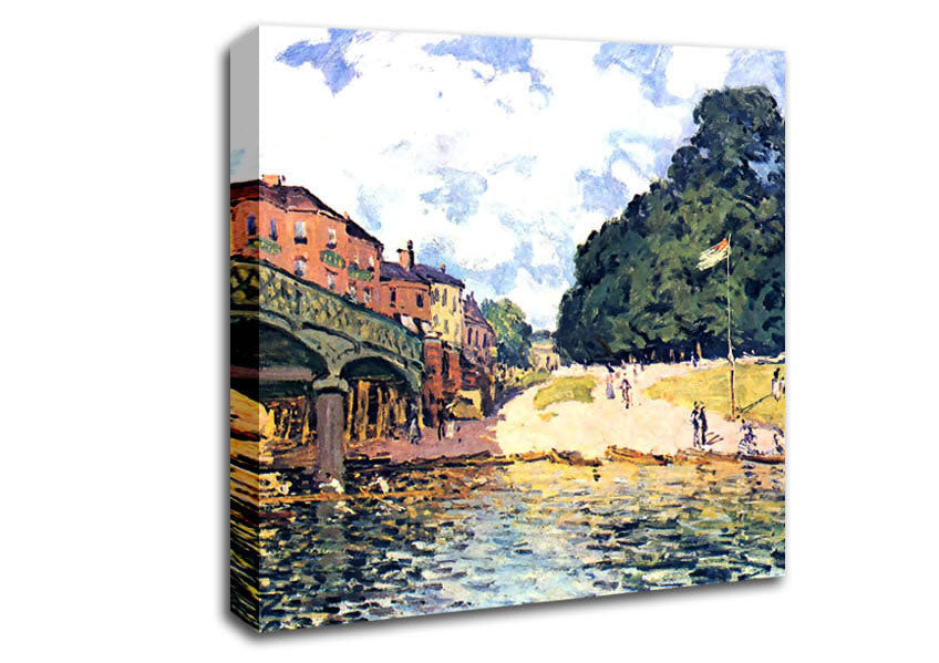 Sisley Bridge Of Hampton Court Canvas Wall Art