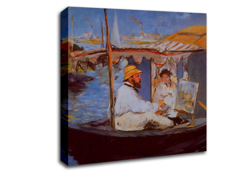 Claude Monet By Manet Canvas Wall Art