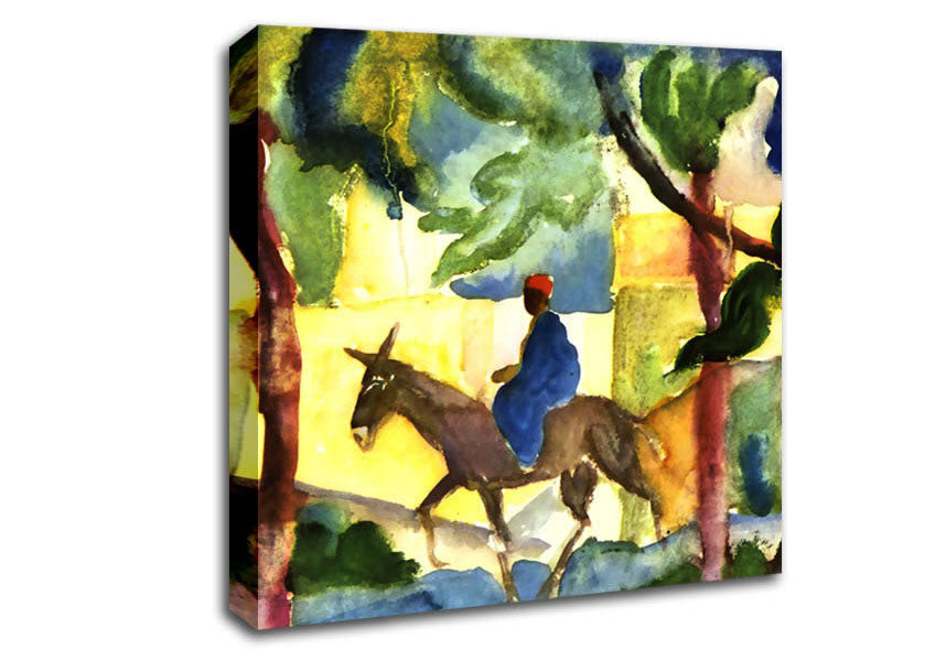 August Macke Donkey Rider Canvas Wall Art