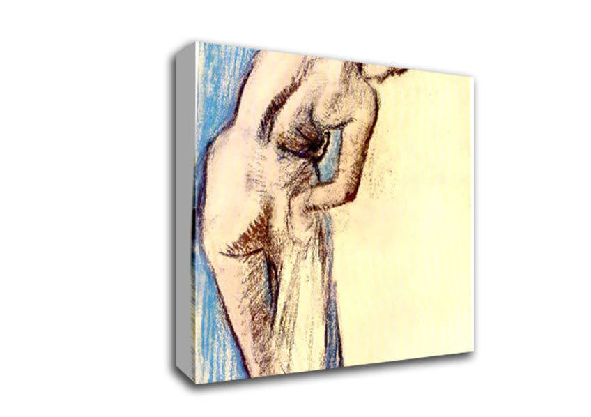 Degas Female After The Bath Canvas Wall Art