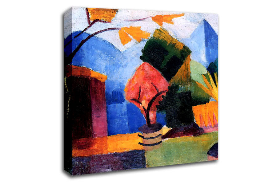 August Macke Garden On The Lake Of Thun Canvas Wall Art