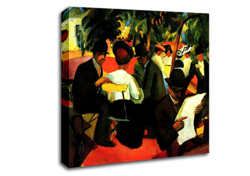 August Macke Garden Restaurant Canvas Wall Art