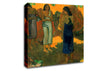Gauguin Three Tahitain Women Against A Yellow Background Canvas Wall Art