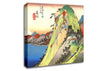 Hiroshige High Rocks By A Lake Canvas Wall Art