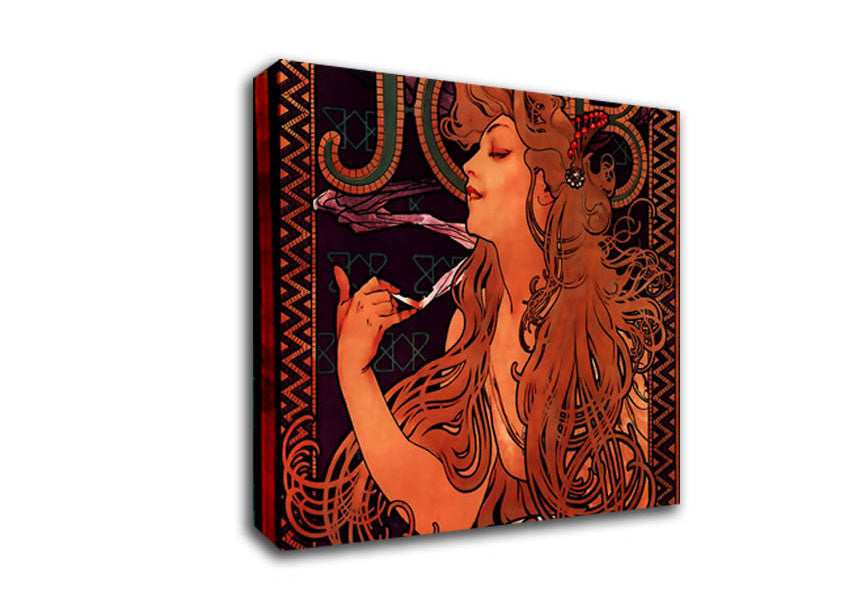 Alphonse Mucha Job Canvas Wall Art