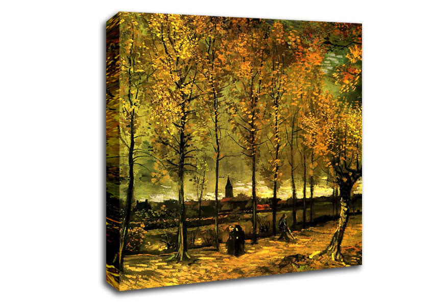 Van Gogh Lane With Poplars Canvas Wall Art