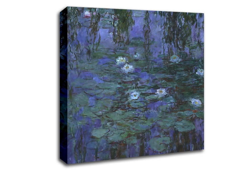 Monet Blue Water Lilies Canvas Wall Art