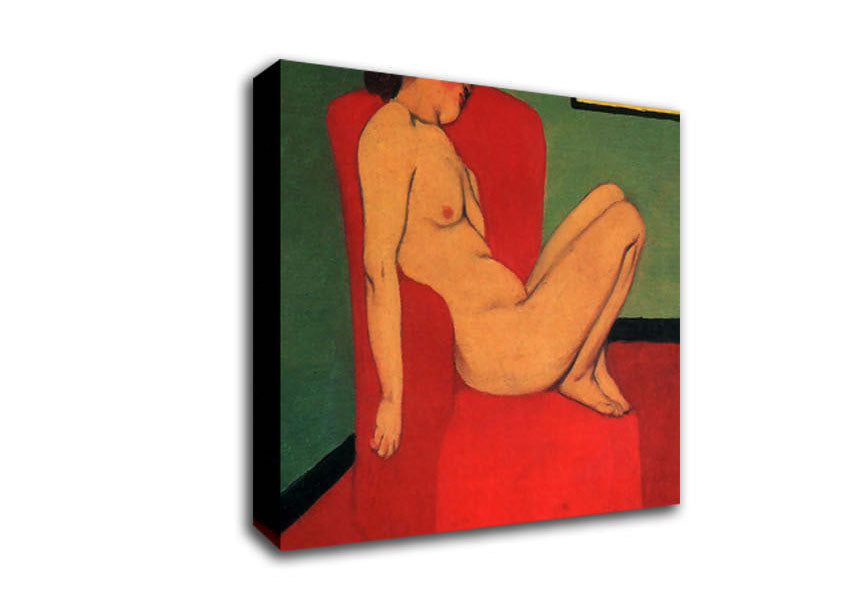 Felix Vallotton Nude In A Red Armchair Canvas Wall Art