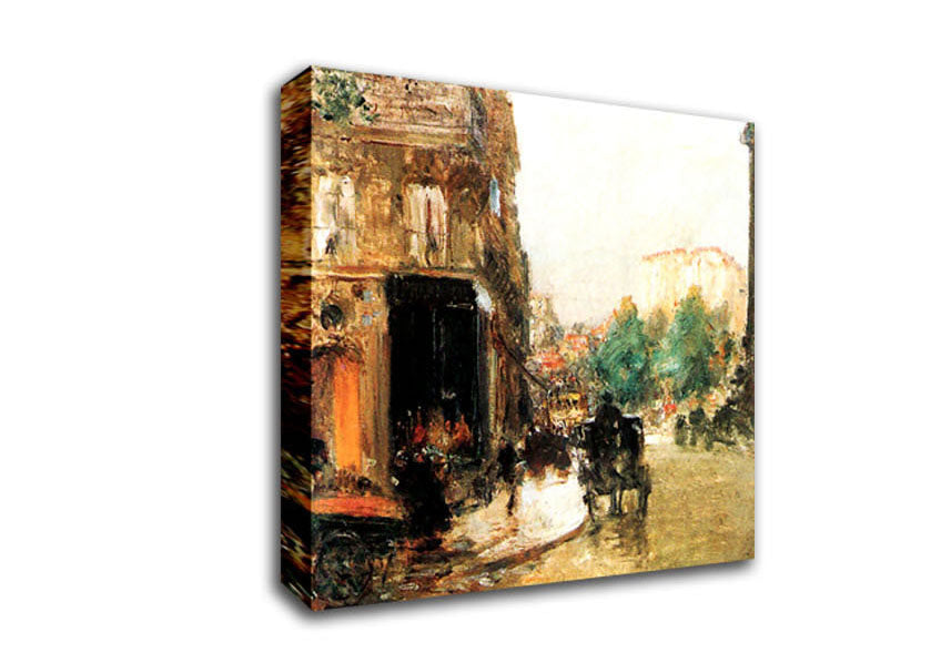 Hassam Parisian Street Scene 2 Canvas Wall Art