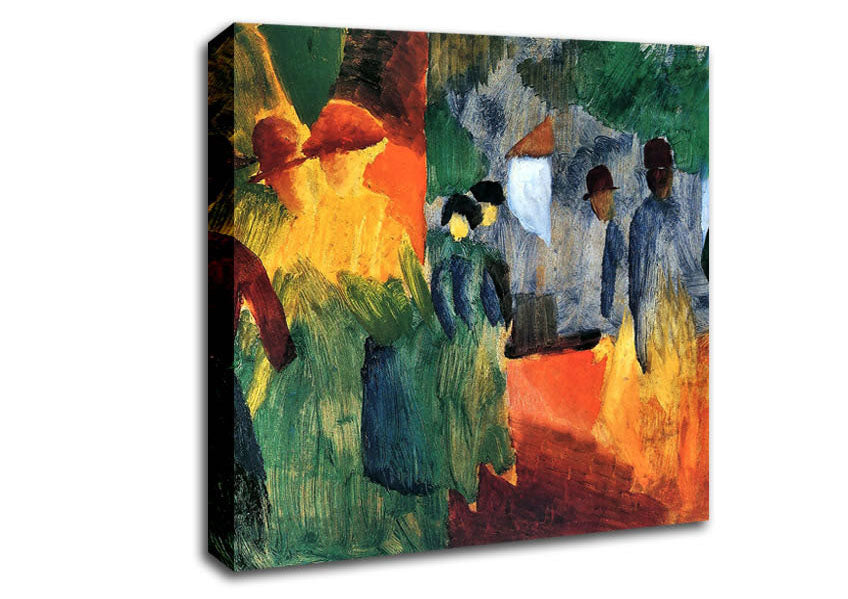 August Macke People In The Park Canvas Wall Art