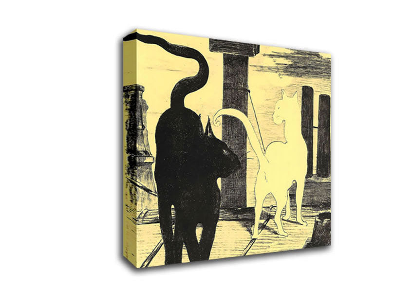 Manet Rendevouz Of Cats Canvas Wall Art