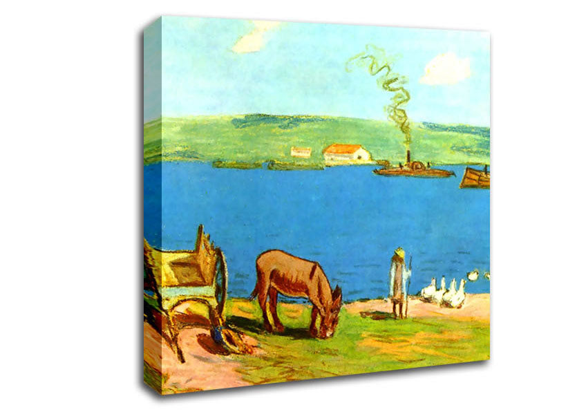 Sisley River Bank Canvas Wall Art