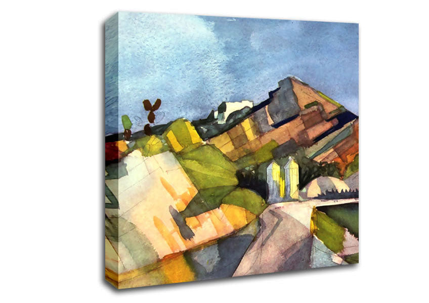August Macke Rocky Landscape Canvas Wall Art