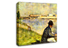 Seurat Seated Man Canvas Wall Art