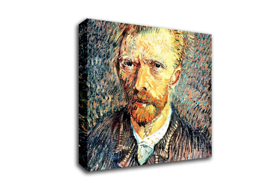 Van Gogh Self Portrait In Brown Shirt Canvas Wall Art