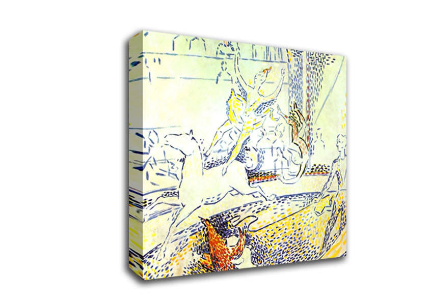 Seurat Sketch Of The Circus Canvas Wall Art