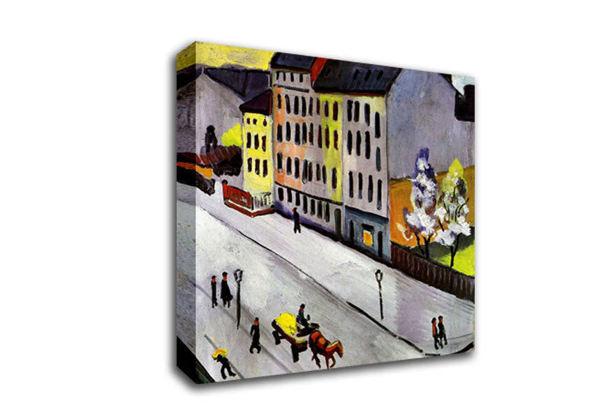 August Macke Street In Gray Canvas Wall Art