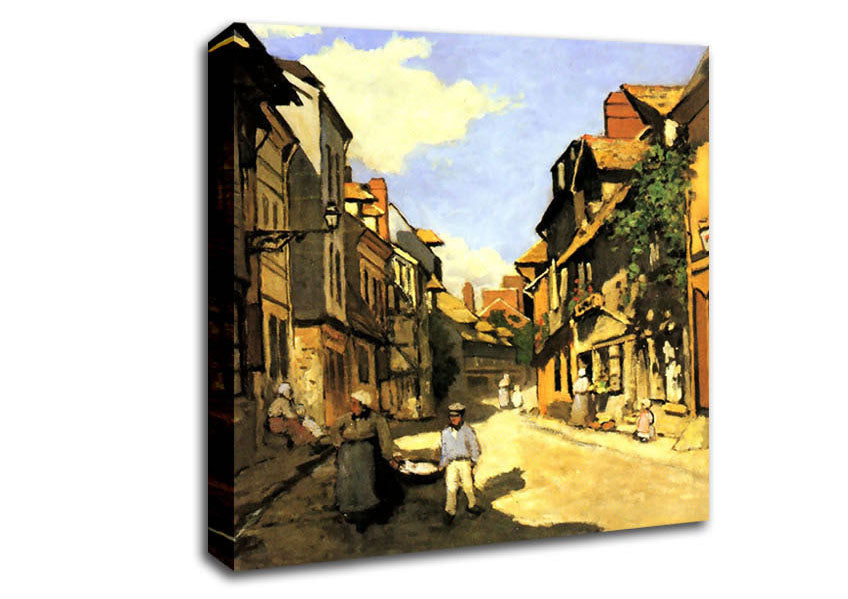 Monet Street Of Bavolle 2 Canvas Wall Art