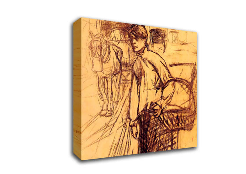 Toulouse Lautrec Study For The Washing Machine Canvas Wall Art
