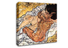 Schiele The Embrace Canvas Wall Art