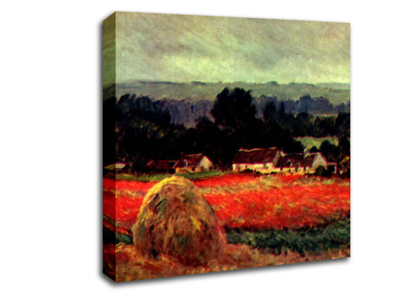 Monet The Poppy Blumenfeld The Barn Canvas Wall Art