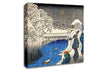 Hiroshige Two Ladies Conversing In The Snow Canvas Wall Art