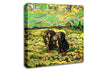 Van Gogh Two Peasant Women Digging In Field With Snow Canvas Wall Art