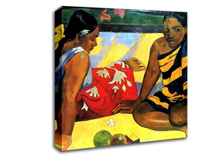 Gauguin Two Women From Tahiti Canvas Wall Art