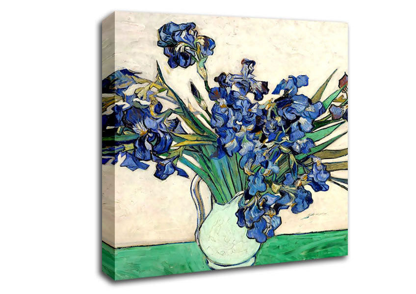 Van Gogh Irises In A Vase Canvas Wall Art