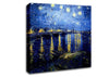 Van Gogh Starry Night Over The Rhone Blue Canvas Wall Art