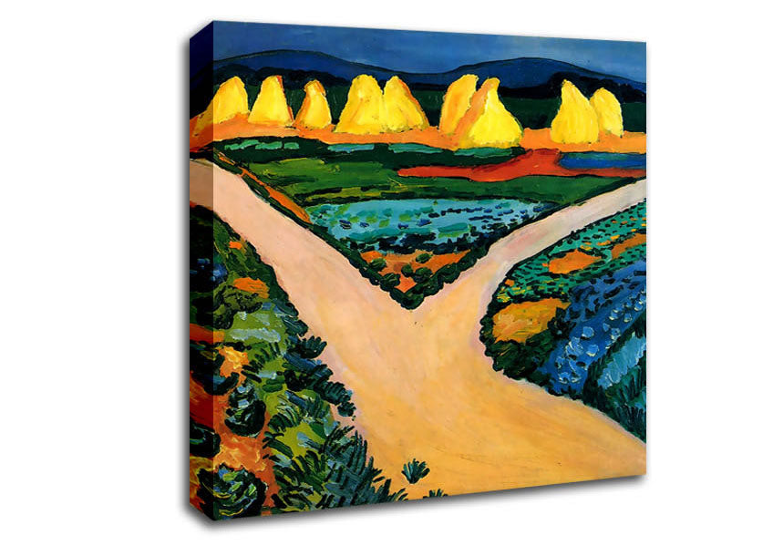 August Macke Vegetable Fields Canvas Wall Art