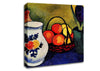 August Macke White Jug With Flowers And Fruits Canvas Wall Art