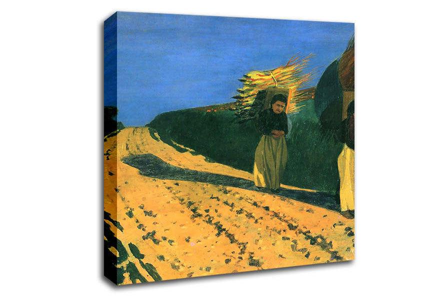 Felix Vallotton Wood-Bearing Women Canvas Wall Art