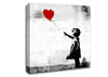 Balloon Girl Love Heart Canvas Wall Art