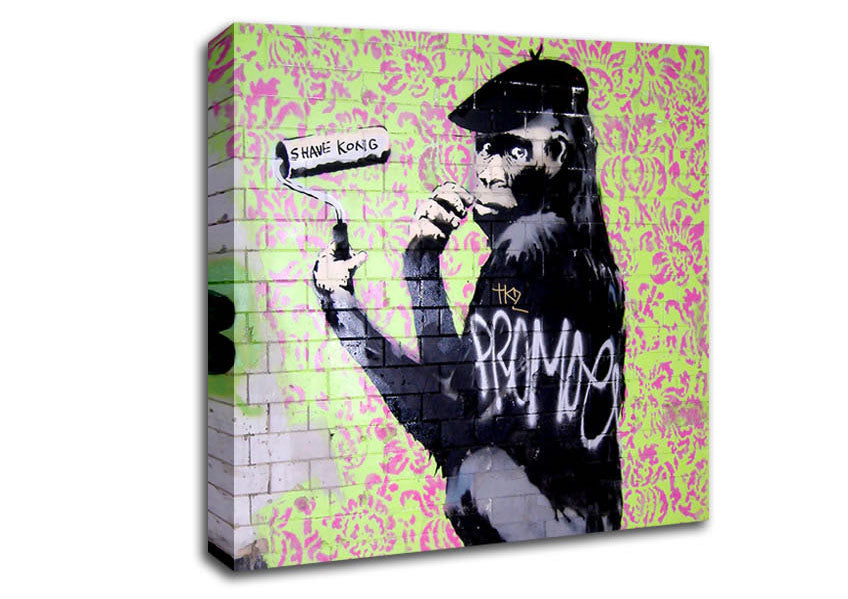 Chimp Artist Canvas Wall Art