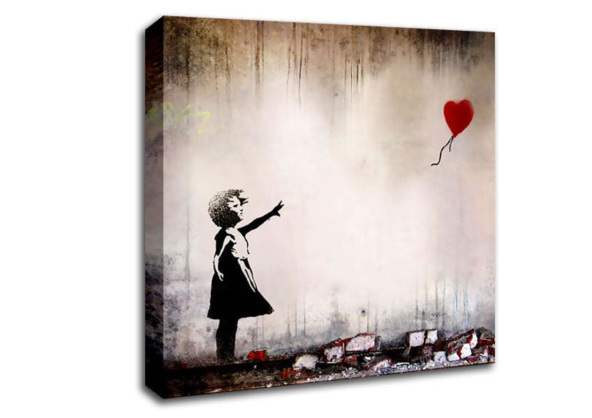 Heart Balloon Canvas Wall Art