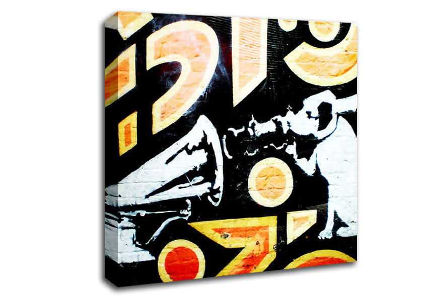 Hmv Dog Canvas Wall Art